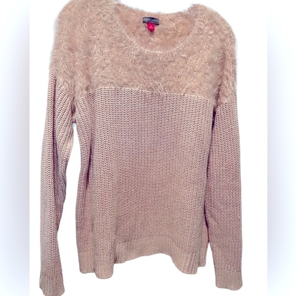Pink pullover sweater Vince Camuto. Long sleeve top is fuzzy eyelash pink M
C - Picture 1 of 7